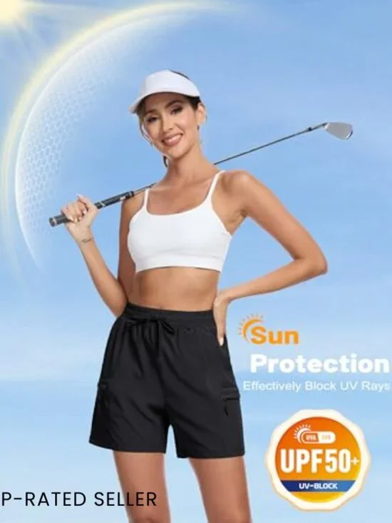 5" Hiking Cargo Shorts Lightweight Quick Dry Athletic Casual Golf UPF 50+ - Picture 4 of 7